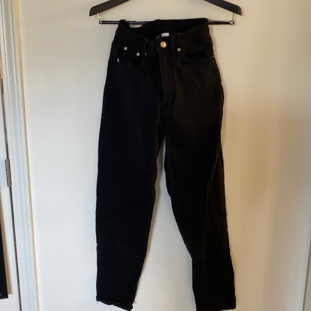 Mom for black high rise jeans